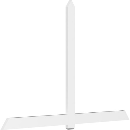 Ekena Millwork Eugene Architectural Grade PVC Gable Bracket, 108"W x 72"H x 2"D x 6"F, 16/12 Pitch GBP108X72X0206EUG00